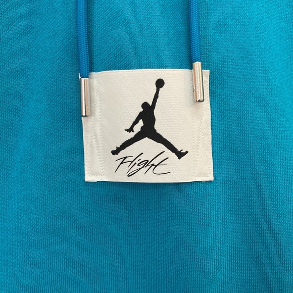 Jordan Essentials Flight Hoodie Teal Mens size L XL - Picture 3 of 7